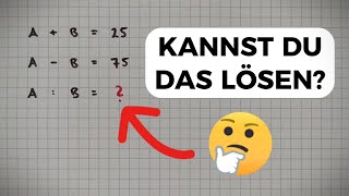 Mathe RÄTSEL Knobelaufgabe  Hast du im Unterricht aufgepasst [upl. by Virginia]