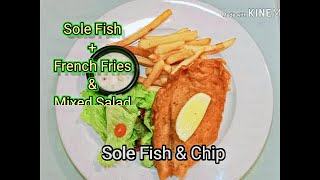 Sole Fish and Chip at Home  Sole Fish Recipe [upl. by Nahtnahoj]