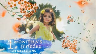 Birthday Invitation Video  1st Birthday Invitation  Watercolor Theme  Save The Date Video [upl. by Nosliw]