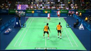 Final Mens Double Commonwealth games 2010 Game 2 [upl. by Rehtnug]