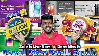 Flipkart Big Billion Day Sale 💥 Amazon Great indian festival sale Offers Details 👍 Iphone Laptop Tab [upl. by Ominoreg]