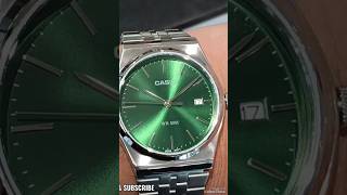 Casio Enticer Analog Green Dial Silve stainless steel Men MTPB145D3AVDF A2236watch casio men [upl. by Abdulla]