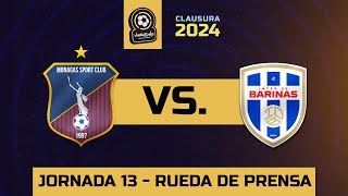 Rueda de Prensa pospartido  VenezuelaEsFUTVE  Monagas vs Inter de Barinas  Jornada 13 [upl. by Page]