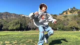 Trainee A Freestyle dance in Front of Hollywood Sign  JJ amp Sangwon Guerrilla Stage in LA [upl. by Aliuqa]