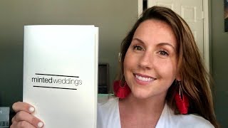 Minted Wedding Sample Kit Unboxing  Wedding invitations  Lauren Stevens [upl. by Buttaro819]