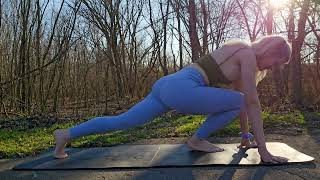 amazing stretch in nature 🌞 4K yoga [upl. by Fenella]