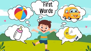 Babys First Words  Learn to Talk with Fun and Easy Words  Mama Dada amp Many More [upl. by Llatsyrc]