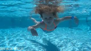 Eva Underwater Swimming Part 2 Insotel Cala Mandia Resort Majorca [upl. by Shreeves]