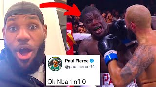 NBA PLAYERS REACT TO DERON WILLIAMS VS FRANK GORE BOXING  DERON WILLIAMS VS FRANK GORE REACTIONS [upl. by Ellednahs]