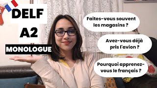 DELF A2 Monologue examples  Astuces DELF A2  Learn To French [upl. by Asila]