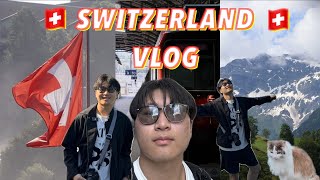 Vlog05  瑞士旅行🇨🇭  終於去了小蓮👼🏻的故鄉  充滿國旗的國家🇨🇭  阿爾卑斯山🏔️真的好美 😍 坐纜車上鐵力士山🚠🏔️  萊茵河瀑布超級壯觀🌊 [upl. by Maxantia]