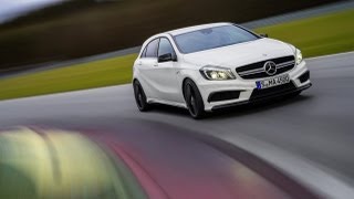 Mercedes A45 AMG  Track Test  Awesome Sound [upl. by Nauqit]