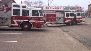 Braintree fire responding to a box alarm [upl. by Ivie]