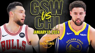 Golden State Warriors vs Chicago Bulls Full Game Highlights  January 12 2024  FreeDawkins [upl. by Tallou]