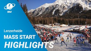 World Cup 2324 Lenzerheide Women Mass Start Highlights [upl. by Cornela]