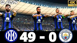 FC 24  RONALDO MESSI MBAPPE NEYMAR ALL STARS  INTER 49  0 MAN CITY  UCL FINAL 4K60 [upl. by Yelnahs]