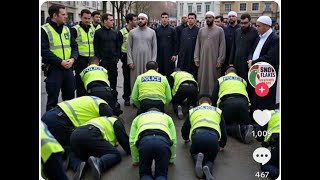 UK Christian street preachers arrested 4 preaching Jesus as Muslims freely take over the streets [upl. by Nibuz]