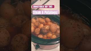 Crocktober Day Two  STEAK amp POTATOES  Easy Crockpot Dinners crockpotmeals [upl. by Airlee]