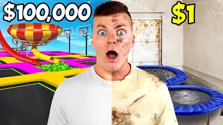 1 vs 100000 Trampoline Park Challenge [upl. by Tilly]