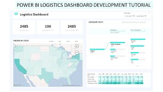 Power BI KPI Dashboard Design for Logistics Business  End to End Dashboard Project [upl. by Terej]