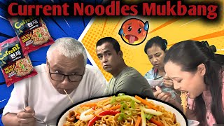 Spicy Nepali Current Noodles Mukbang 🥵This Is How My Dad Cooks 😱 mukbang [upl. by Anallese]