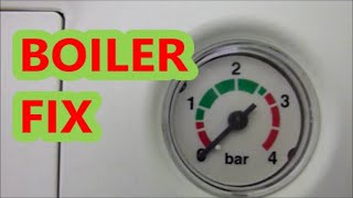 HOW TO REPRESSURISE WORCESTER BOSCH BOILERINTERNAL amp EXTERNAL FILLING LINK [upl. by Kcirdle]