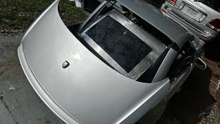 R171 SLK55 how to replace rear glass [upl. by Nolrev253]