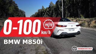 2019 BMW M850i Convertible 0100kmh amp engine sound [upl. by Einaled827]