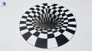 How To Draw a 3D Hole Optical Illusion [upl. by Wieche]