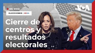 EN VIVO  Cierre de centros y resultados de elecciones Estados Unidos 2024 ¿Trump o Harris [upl. by Bolte202]