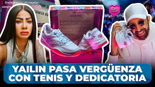 YAILIN PASA VERGÜENZA DE SU VIDA POR JUAN LUIS GUERRA CON TENIS Y DEDICATORIA [upl. by Ladnik]