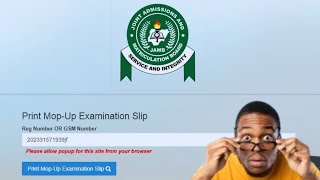 How to RePrint Your 2023 JAMB examination slip How to Print Mobup Jamb Exam Slip 20232024 [upl. by Joslyn]