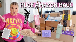 HUGE AMAZON HAUL  BEAUTY HOME FASHION  MORE [upl. by Rodama629]