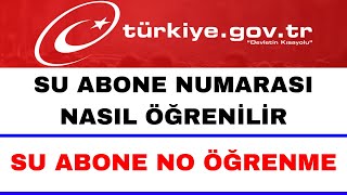 Su Abone No Nasıl Öğrenilir  Su Abone No Nerede Yazar [upl. by Ylrak]