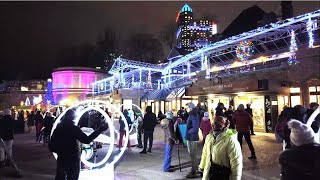 Niagara Falls Canada Night Walk and City Lights 4K🇨🇦 CANADA Travel [upl. by Acihsay]