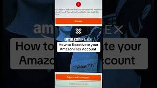 Reactivate your deactivated amazonflex account amazonflex amazonflexdriver amazonflextips amazon [upl. by Nahn]