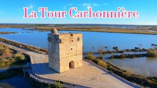 La Tour Carbonnière en Camargue🦩Aigues Mortes 🐂france 🇨🇵 dronevideo djineo [upl. by Peggie930]