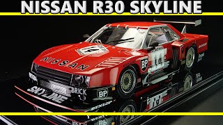 NISSAN R30 SKYLINE  AOSHIMA 124 Group C  Scale Model  David Hobbs  Masahiro Hasemi  Prototype [upl. by Backler]