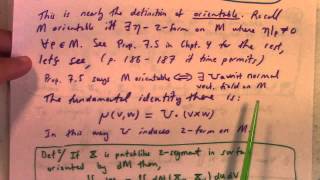 Differential Geometry Lecture 21 part 1 orthogonal patches and Gaussian Curvature [upl. by Pirozzo]