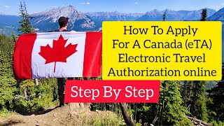 eTA Application Canada eTA Canada [upl. by Lashond506]