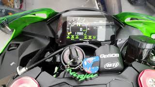 AIM MXK10 DASH amp GPS DATA LOGGER  FITTED TO 2016 KAWASAKI ZX10R WITH WOOLICH RACING SOFTWARE [upl. by Cob960]