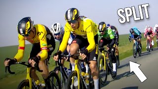 JumboVisma Train Blows Race Apart in Crosswinds  Paris Nice 2022 Stage 2 [upl. by Jeffry]