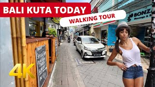 🇮🇩 BALI TODAY Walking Tour  KUTA Bali Legian 2023  Kuta beach  Bali Travel Vlog [upl. by Adiahs]