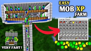 Easy Mob XP Farm In Minecraft 121 Level Up Fast With This Simple Build [upl. by Atniuq]