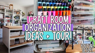 GENIUS Craft Storage Organizing  Decluttering Tips  Craft Room Office amp YouTube Studio Tour 2024 [upl. by Nivat]