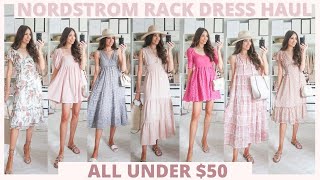 Under 50 Nordstrom Rack Summer Try On Haul  Affordable Summer Dresses [upl. by Leff]