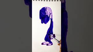 Ennui from insideout 2 coloring drawing easydrawing art insideout insideout2 disney [upl. by Ardnod]