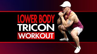 At Home Lower Body TriCon Training Workout BANDS ONLY [upl. by Kelam]