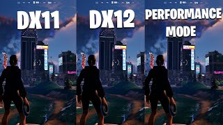 FORTNITE  DX11 vs DX12 vs PERFORMANCE MODE  7800X3D  RTX 3070 [upl. by Ashlie]