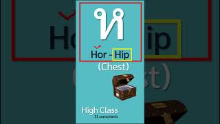 THAI Consonant  Highclass group  ห Hor  Hip Chest [upl. by Auhsuj]